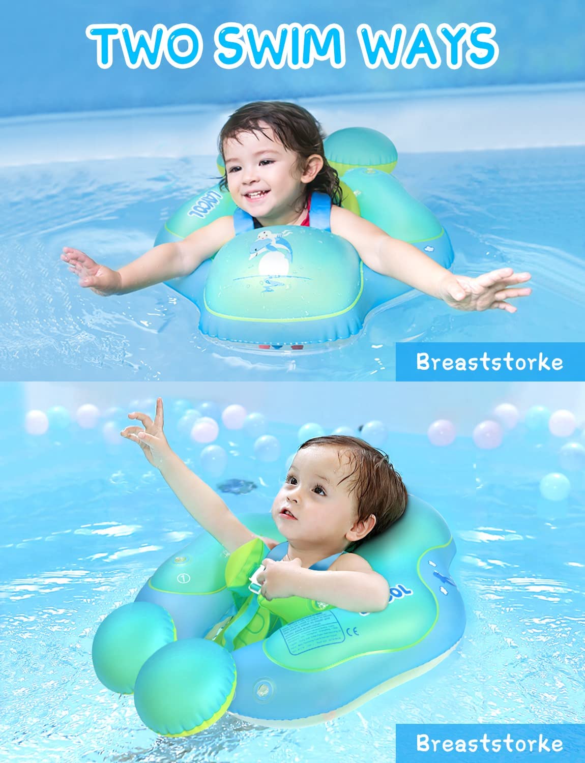 LAYCOL Baby Swimming Float Inflatable Baby Pool Float NO sun canopy fo ...